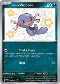 Paldean Wooper - 180/091 - Shiny Rare-Kantocards