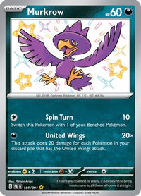 Murkrow 181/091 - Shiny Rare-Kantocards