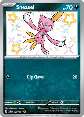 Sneasel 182/091 - Shiny Rare-Kantocards