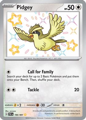Pidgey  196/091 - Shiny Rare