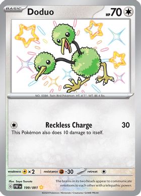 Doduo 199/091 - Shiny Rare-Kantocards