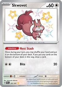 Skwovet 205/091 - Shiny Rare-Kantocards