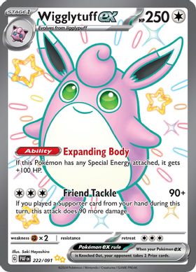 Wigglytuff ex  222/091 - Shiny Ultra Rare (ESPAÑOL)