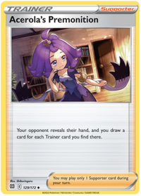 Acerola's Premonition 129/172 Reverse Holo-Kantocards