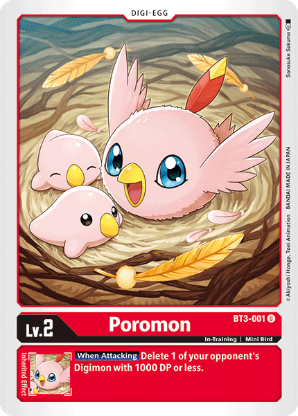 Poromon BT3-001-Kantocards