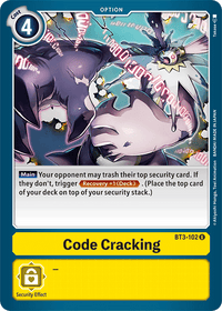 Code Cracking BT3-102-Kantocards
