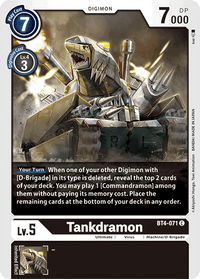 Tankdramon BT4-071-Kantocards
