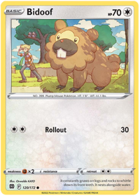Bidoof 120/172 Reverse Holo-Kantocards