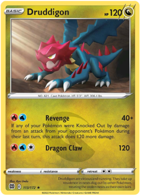 Druddigon 113/172 Reverse Holo