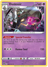Dusknoir 062/172 Reverse Holo-Kantocards