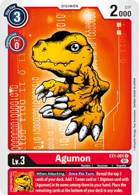 Agumon EX1-001-Kantocards