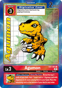 Agumon EX1-001 Arte Alterno-Kantocards
