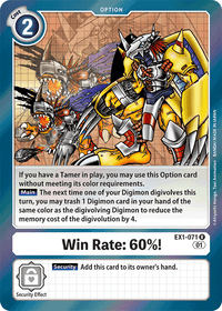 Win Rate: 60%! EX1-071-Kantocards