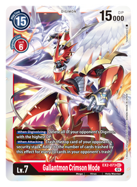 Gallantmon Crimson Mode EX2-073-Kantocards