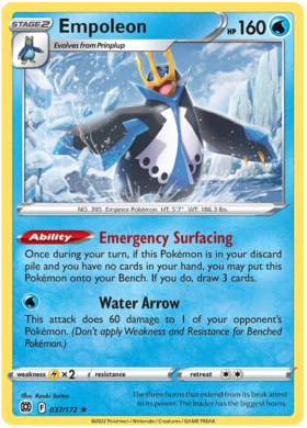 Empoleon 037/172 Reverse Holo