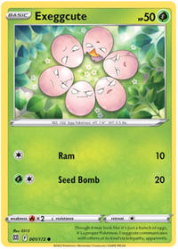 Exeggcute 001/172 Reverse Holo-Kantocards