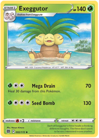 Exeggutor 002/172 Reverse Holo-Kantocards