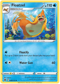 Floatzel 039/172 Reverse Holo-Kantocards