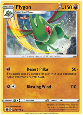 Flygon 076/172 - Rare