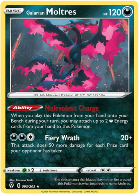 Galarian Moltres 093/203 - Holo