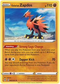 Galarian Zapdos 082/203 - Holo-Kantocards