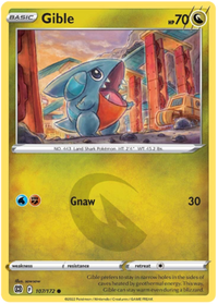 Gible 107/172 Reverse Holo-Kantocards