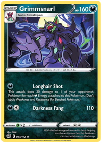 Grimmsnarl 094/172 - Rare-Kantocards