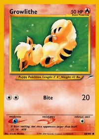 Growlithe 68/105-Kantocards