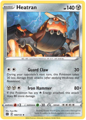 Heatran 100/172 Reverse Holo