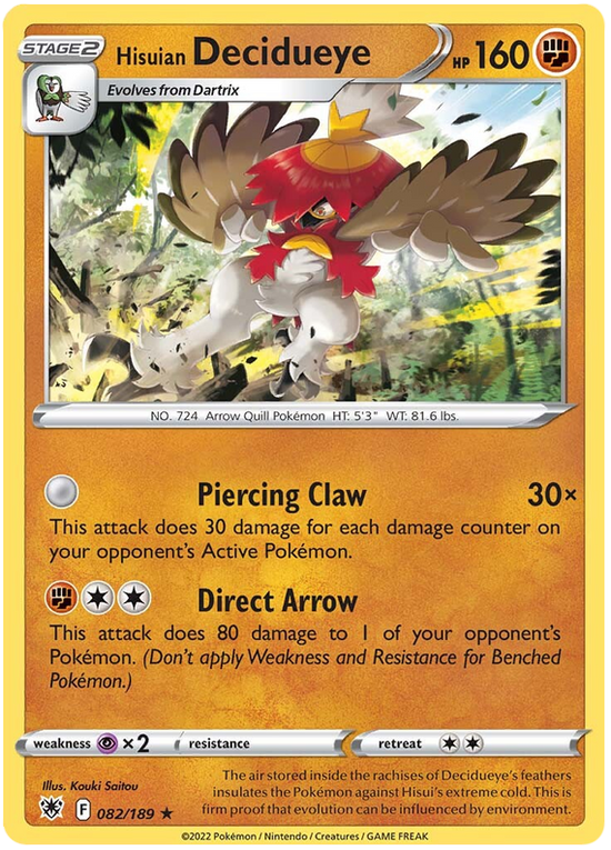 Hisuian Decidueye 082/189 - Holo