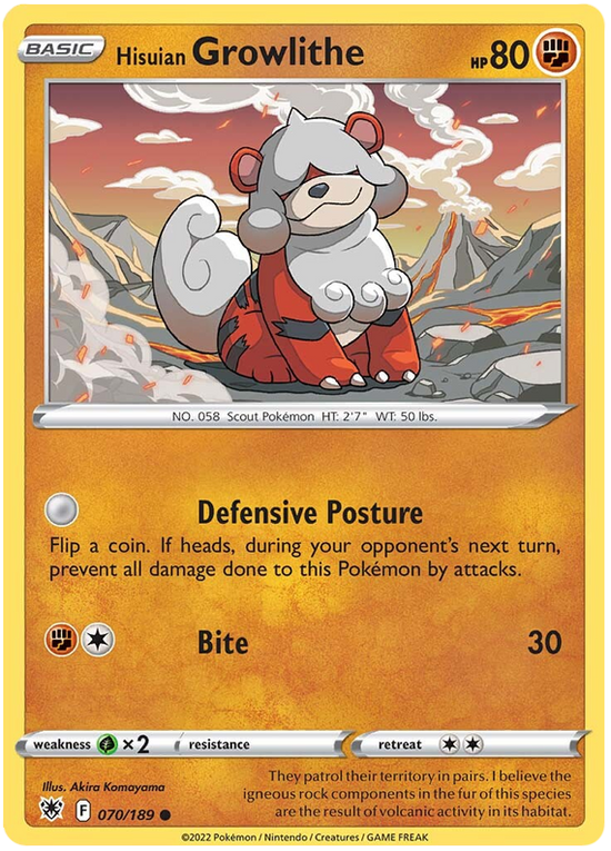 Hisuian Growlithe 070/189