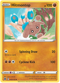 Hitmontop 072/172 Reverse Holo-Kantocards