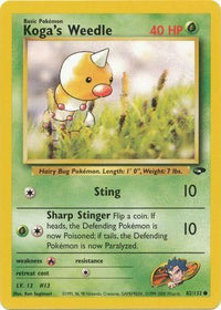 Koga's Weedle 82/132-Kantocards