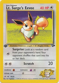 LT. Surge's Eevee 51/132 - 1st Edition-Kantocards
