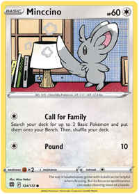 Minccino 124/172 Reverse Holo-Kantocards