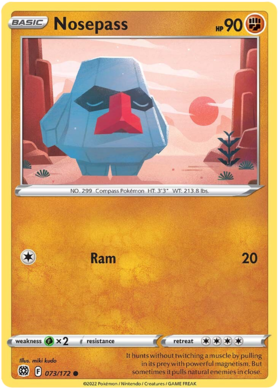 Nosepass 073/172 Reverse Holo