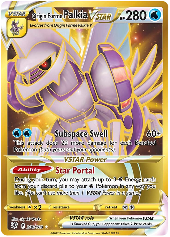 Origin Form Palkia VSTAR 208/189