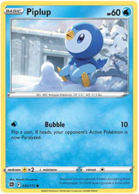 Piplup 035/172 Reverse Holo-Kantocards