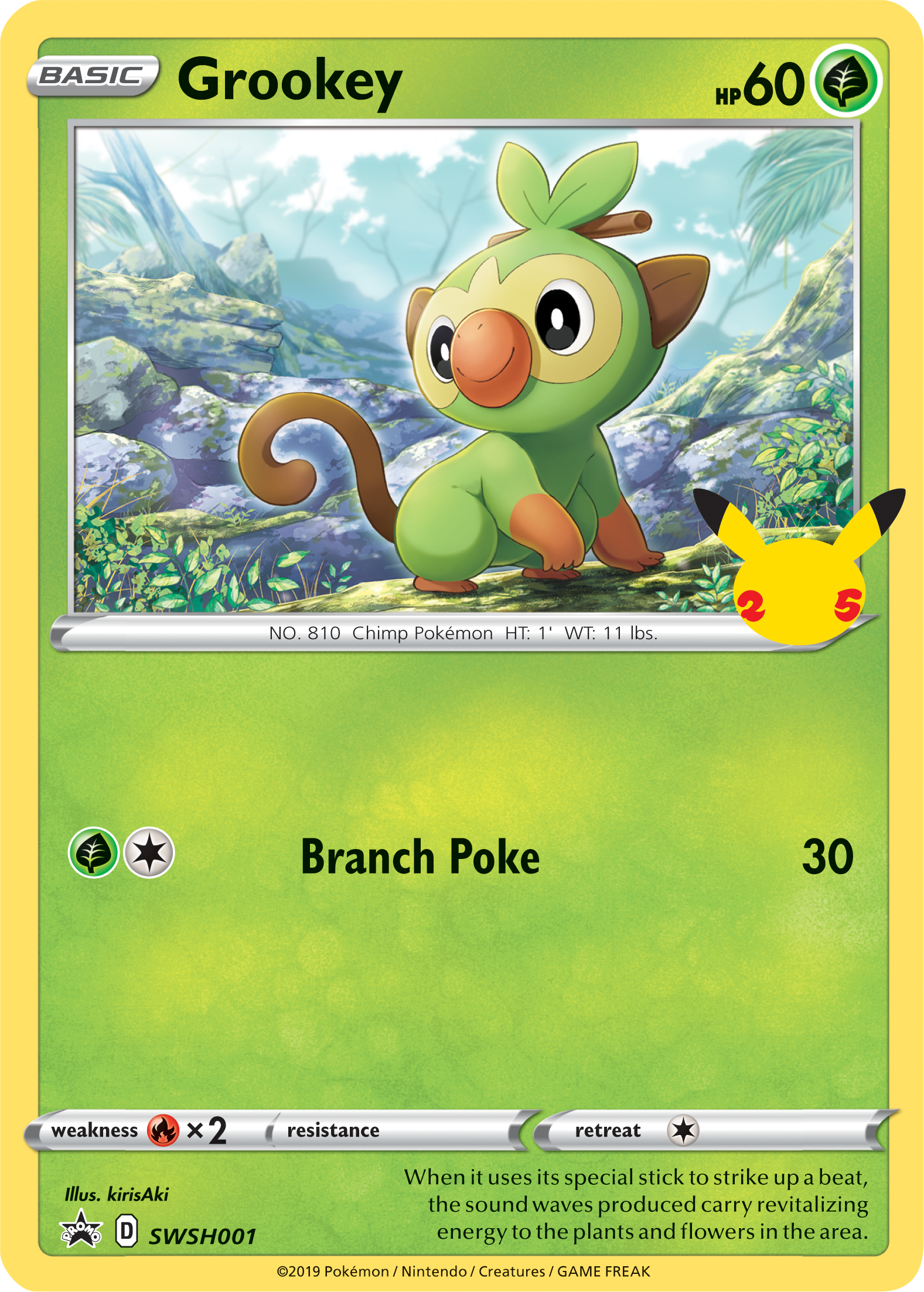 Carta Jumbo Grookey SWSH001 Ingles
