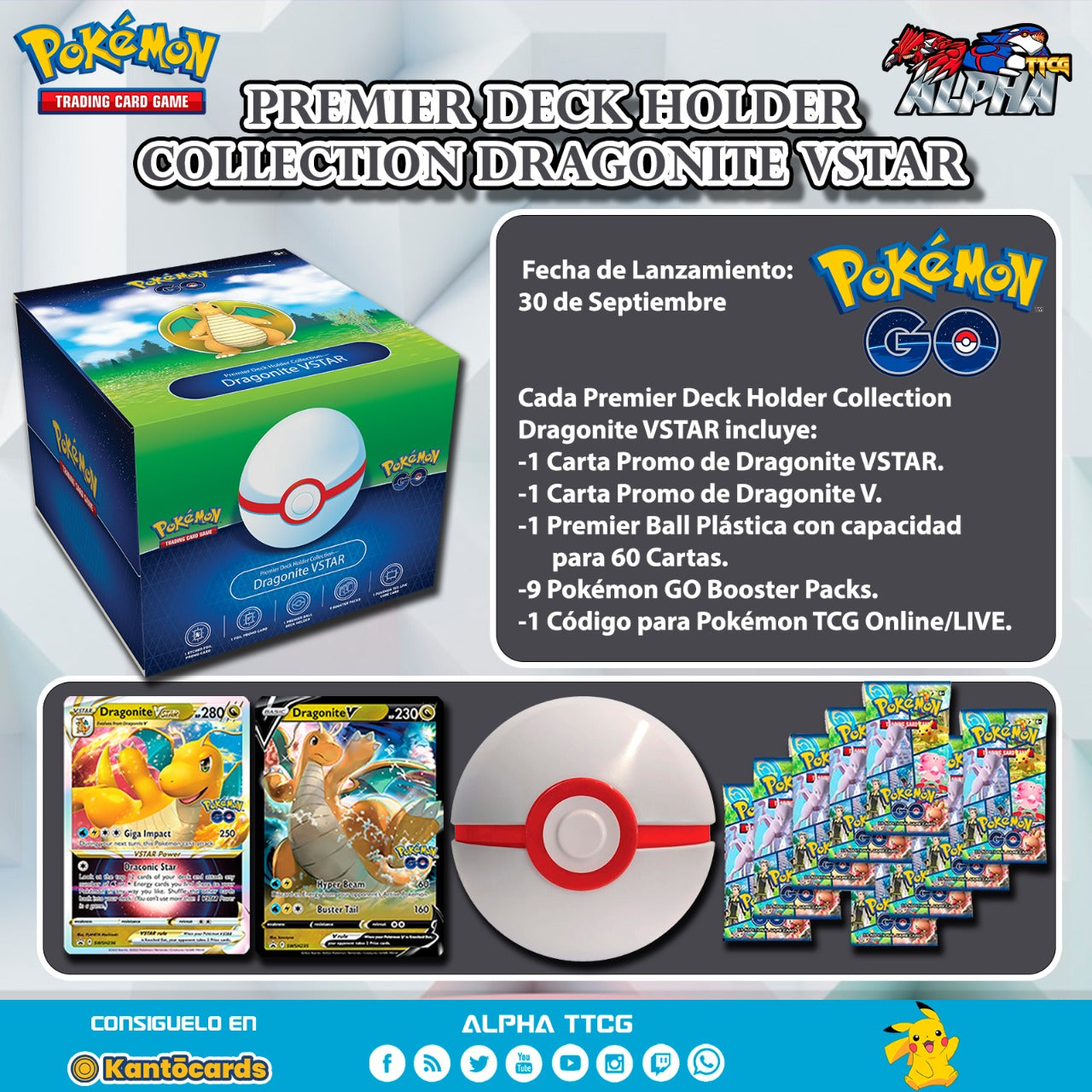  DECK HOLDER DRAGONITE VSTAR ESPAÑOL CONTENIDO