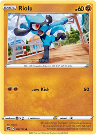 Riolu 078/172 Reverse Holo-Kantocards