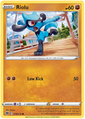Riolu 078/172 Reverse Holo