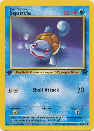 Squirtle 68/82 - 1st Edition-Kantocards