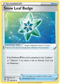 Snow Leaf Badge 159/203-Kantocards
