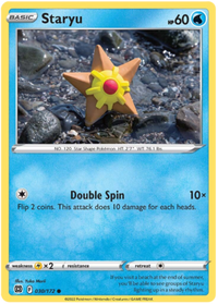 Staryu 030/172 Reverse Holo-Kantocards