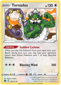 Tornadus 126/172 Reverse Holo-Kantocards