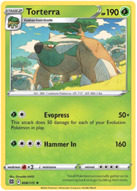 Torterra 008/172 Reverse Holo-Kantocards