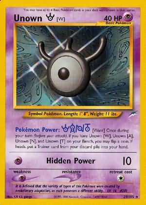 Unown (W) 29/105