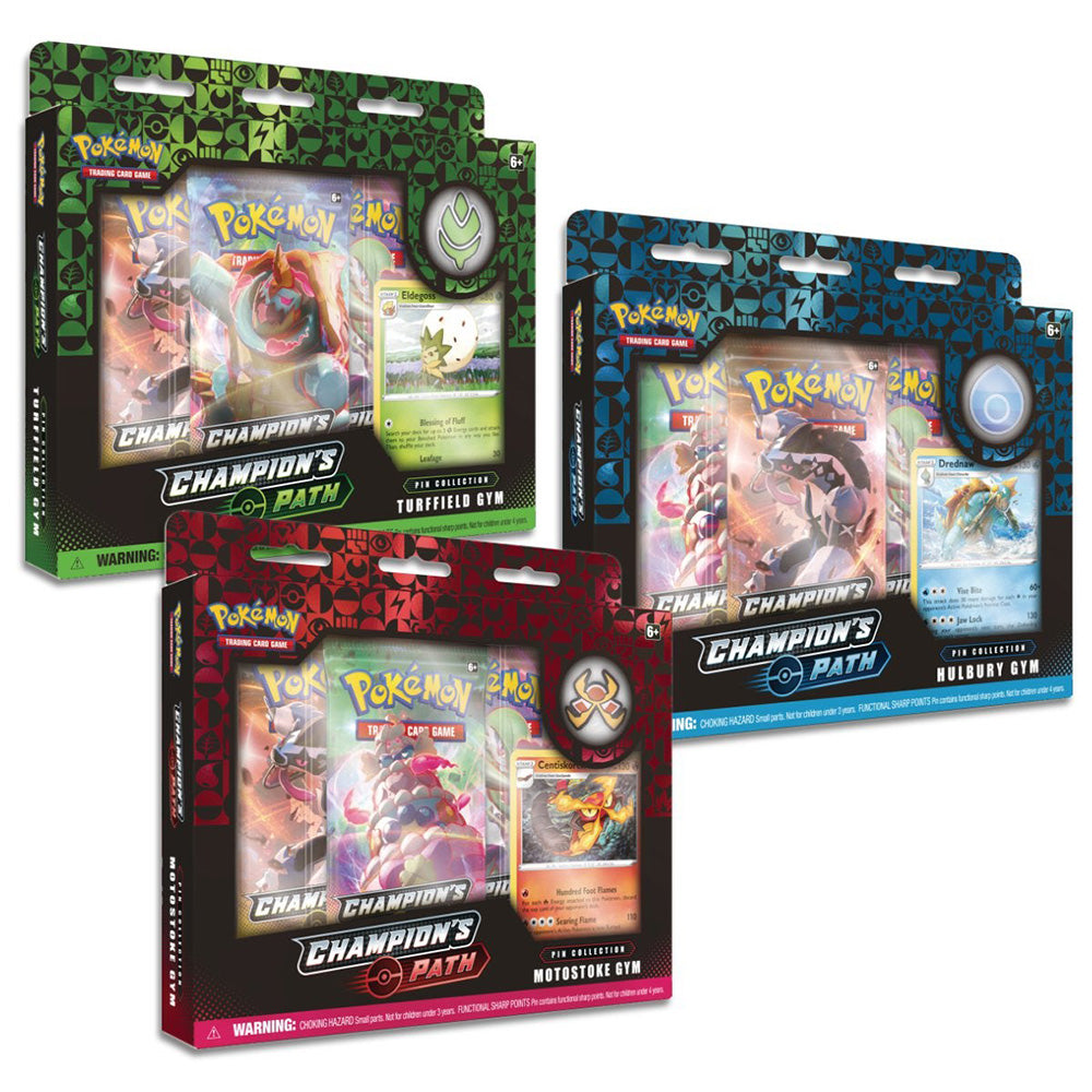 Champion's Path Pin Collection 3 pack (Turffield, Hulbury, Motostoke Gyms)