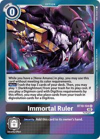 Immortal Ruler BT10-104-Kantocards